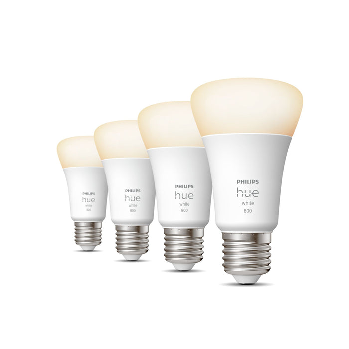 Philips hue white 4 lampadine smart e27 60 w - 929001821625
