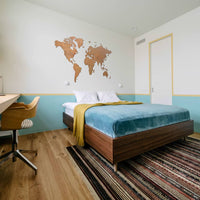 MiMi Innovations Mappa del Mondo Decoro Luxury Puzzle Marrone 150x60cm 425850