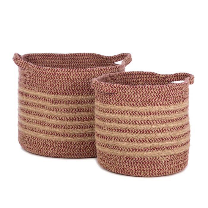KidsDepot Set di Cesti 2 pz Eran Corda di Cotone Terra 443140