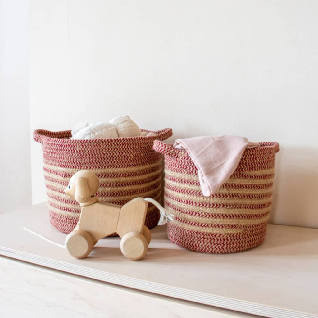 KidsDepot Set di Cesti 2 pz Eran Corda di Cotone Terra 443140