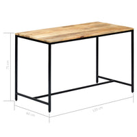 Tavolo da Pranzo 120x60x75 cm in Legno Massello di Mango Grezzo 247812