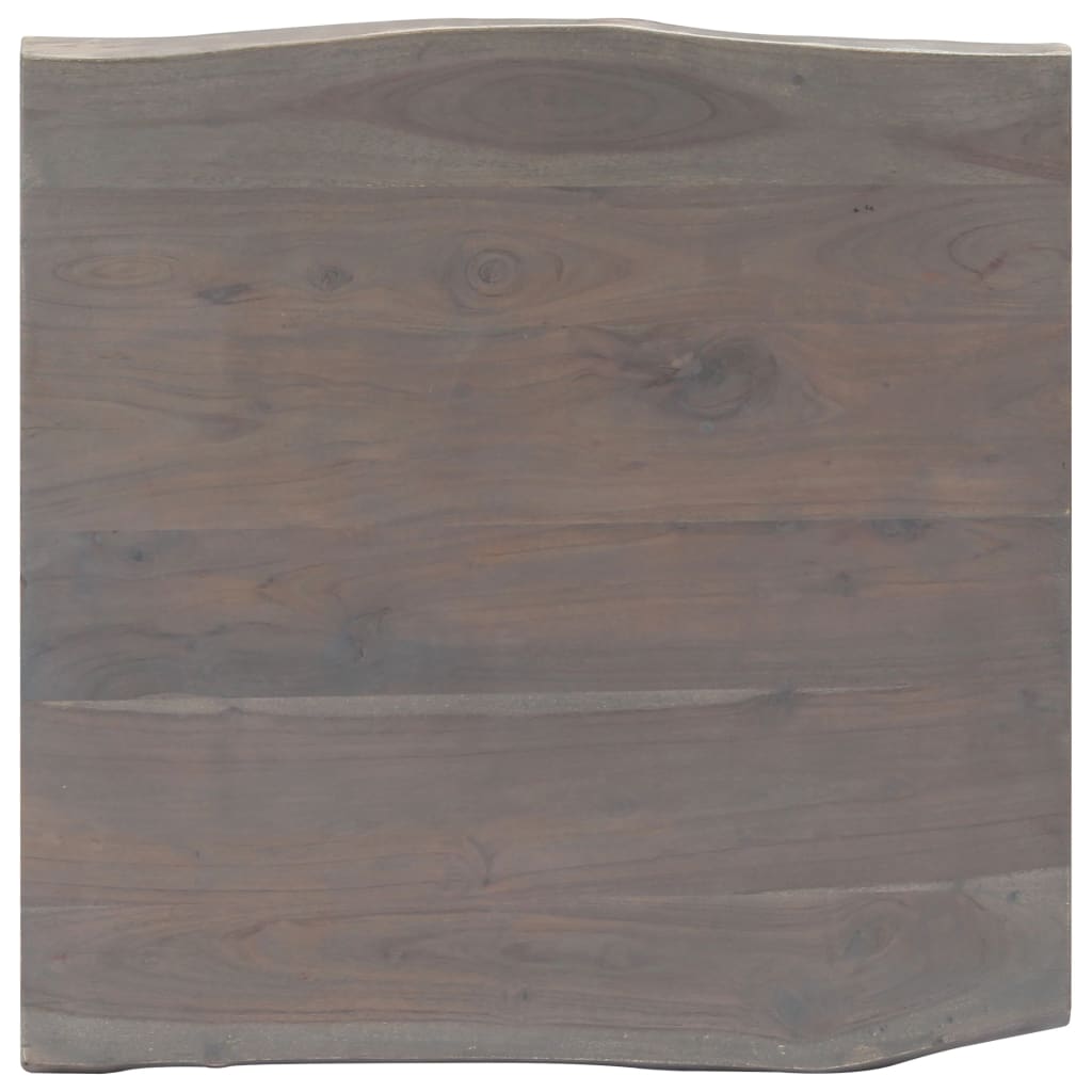 Tavolino da Salotto con Bordi Vivi 60x60x40 cm Massello Acacia 247827