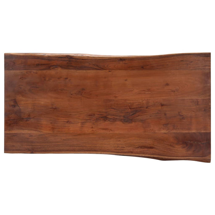 Tavolino da Salotto con Bordi Vivi 115x60x40 cm Massello Acacia 247828