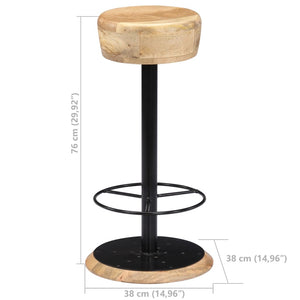 Sgabelli da Bar 2 pz in Legno Massello di Mango 247832