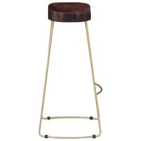 Sgabelli da Bar Gavin 2 pz Legno Massello di Mango 247835