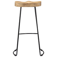 Sgabelli da Bar Gavin 2 pz in Legno Massello di Mango 247838