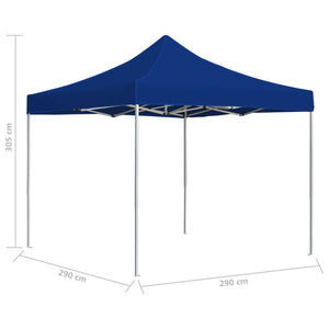Gazebo Professionale Pieghevole in Alluminio 3x3 m Blu 45482