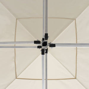 Gazebo Professionale Pieghevole Alluminio con Pareti 3x3m Crema 45486