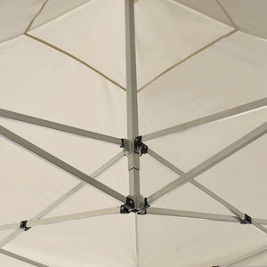 Gazebo Professionale Pieghevole Alluminio con Pareti 3x3m Crema 45486