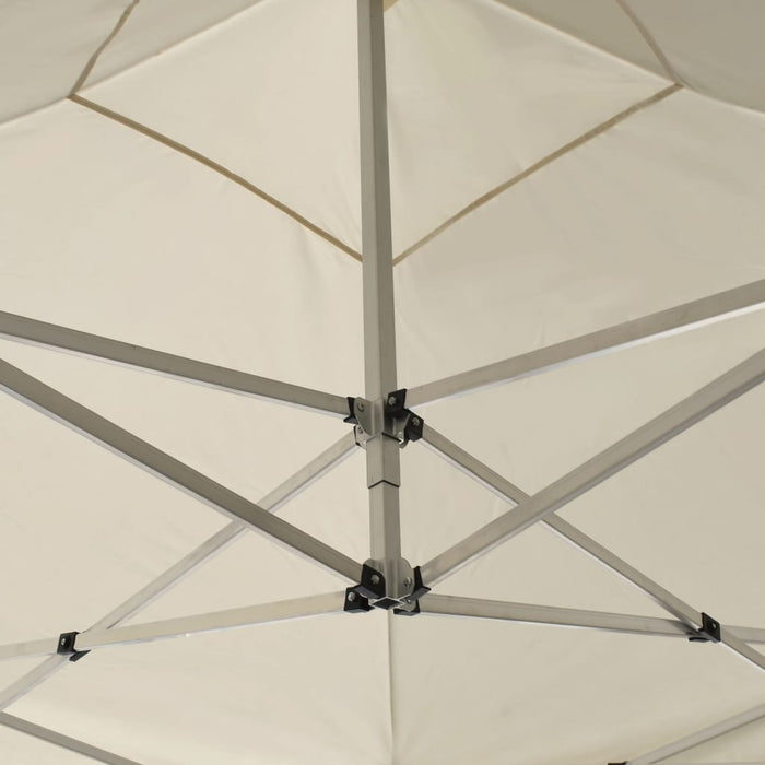 Gazebo Professionale Pieghevole Alluminio con Pareti 3x3m Crema 45486