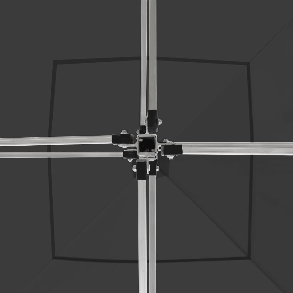 Gazebo Pieghevole con Pareti in Alluminio 3x3 m Antracite 45488