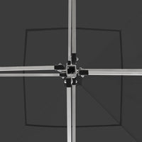 Gazebo Pieghevole con Pareti in Alluminio 3x3 m Antracite 45488