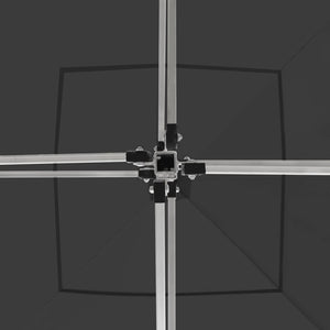 Gazebo Pieghevole con Pareti in Alluminio 3x3 m Antracite 45488