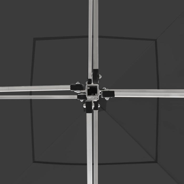 Gazebo Pieghevole con Pareti in Alluminio 3x3 m Antracite 45488