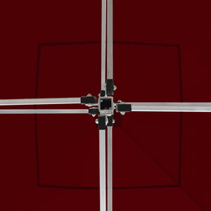 Gazebo Pieghevole in Alluminio con Pareti 3x3 m Rosso Vino