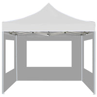 Gazebo Pieghevole con Pareti in Alluminio 3x3 m Bianco 45490