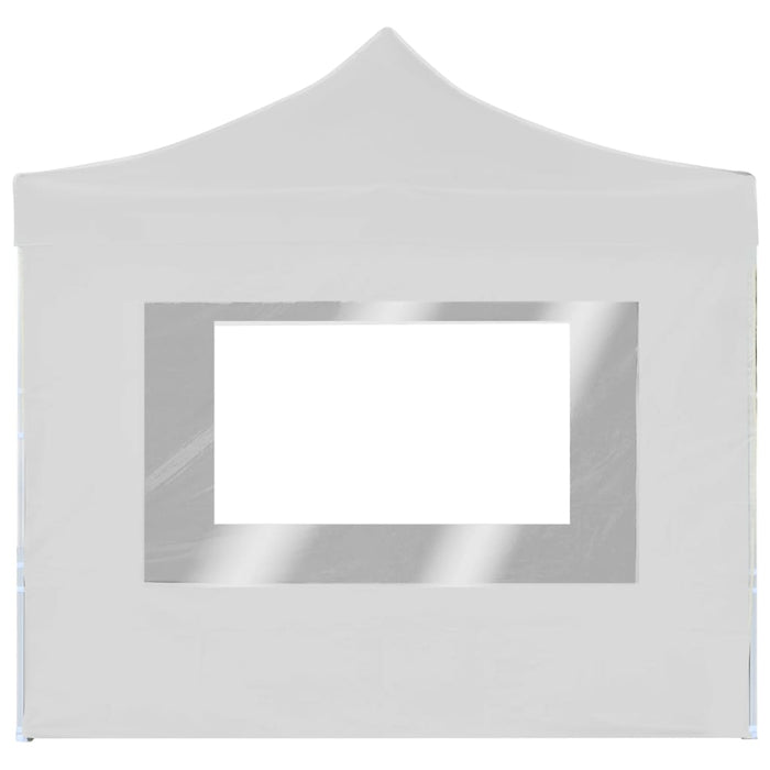 Gazebo Pieghevole con Pareti in Alluminio 3x3 m Bianco 45490