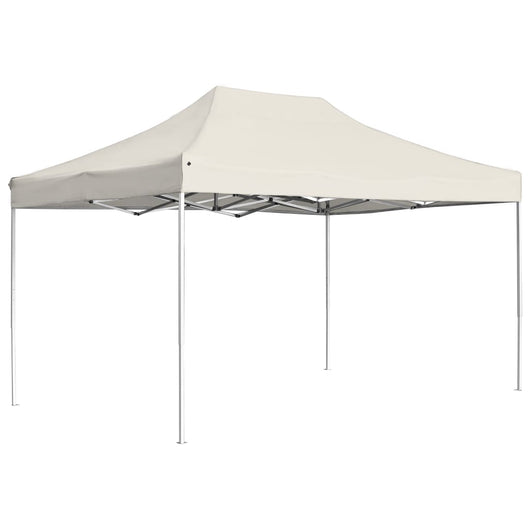 Gazebo Professionale Pieghevole in Alluminio 4,5x3 m Crema cod mxl 54642