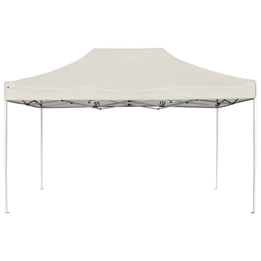 Gazebo Professionale Pieghevole in Alluminio 4,5x3 m Crema cod mxl 54642