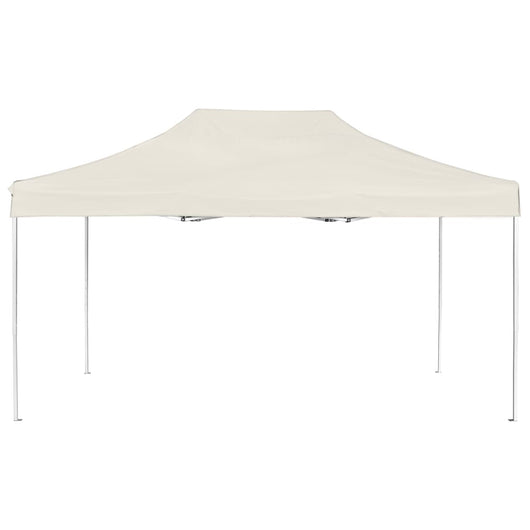 Gazebo Professionale Pieghevole in Alluminio 4,5x3 m Crema 45491