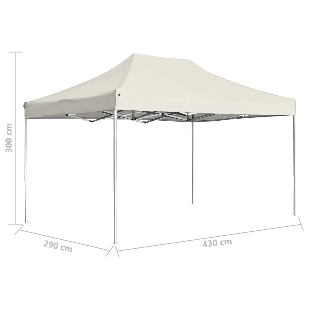 Gazebo Professionale Pieghevole in Alluminio 4,5x3 m Crema cod mxl 54642