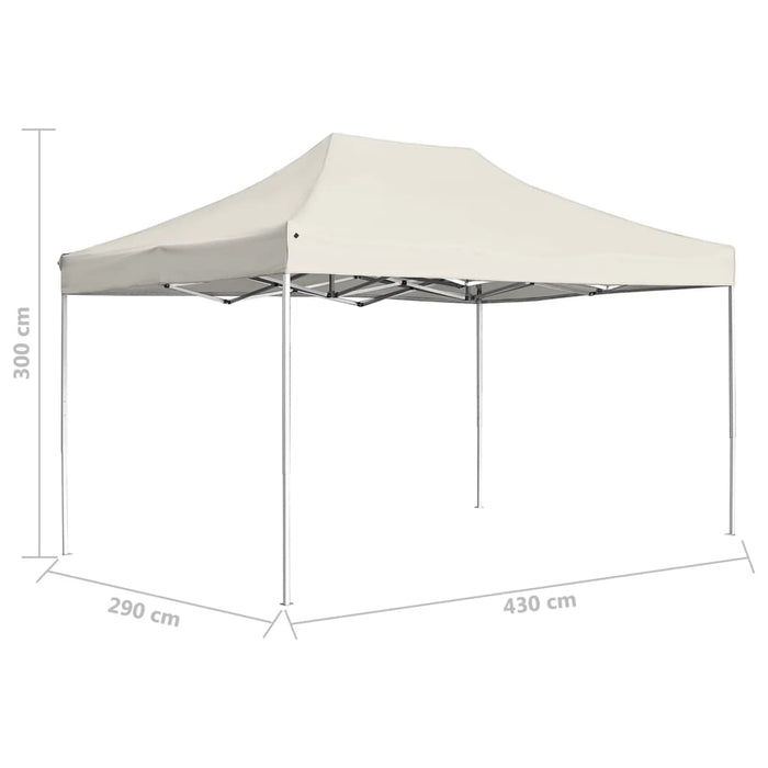 Gazebo Professionale Pieghevole in Alluminio 4,5x3 m Crema cod mxl 54642