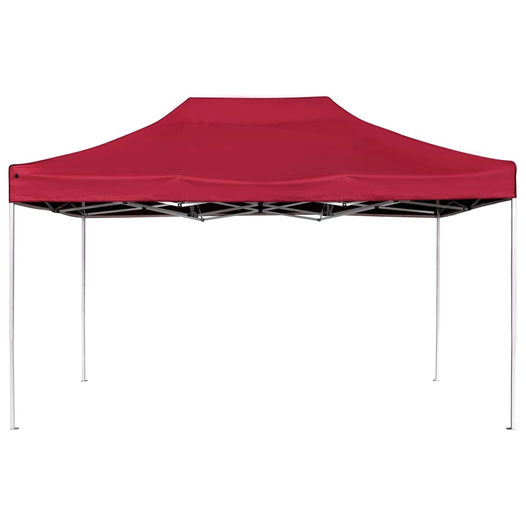Gazebo Professionale Pieghevole Alluminio 4,5x3 m Rosso Vino 45494