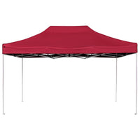 Gazebo Professionale Pieghevole Alluminio 4,5x3 m Rosso Vino 45494