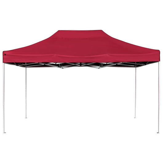 Gazebo Professionale Pieghevole Alluminio 4,5x3 m Rosso Vino 45494