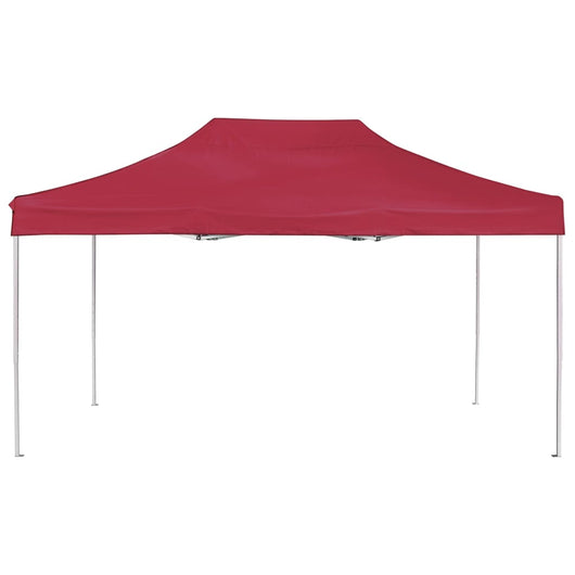 Gazebo Professionale Pieghevole Alluminio 4,5x3 m Rosso Vino 45494