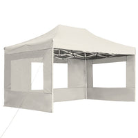 vidaXL Gazebo Professionale Pieghevole Pareti Alluminio 4,5x3m Crema