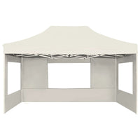 Gazebo Professionale Pieghevole Pareti Alluminio 4,5x3m Crema 45496