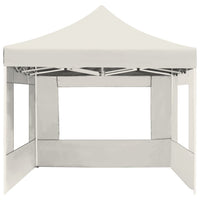 vidaXL Gazebo Professionale Pieghevole Pareti Alluminio 4,5x3m Crema