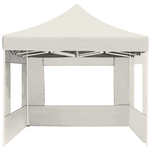 vidaXL Gazebo Professionale Pieghevole Pareti Alluminio 4,5x3m Crema
