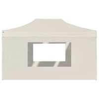 vidaXL Gazebo Professionale Pieghevole Pareti Alluminio 4,5x3m Crema