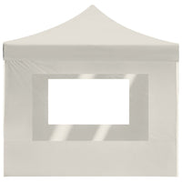 vidaXL Gazebo Professionale Pieghevole Pareti Alluminio 4,5x3m Crema