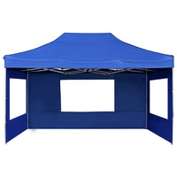 Gazebo Professionale Pieghevole Pareti Alluminio 4,5x3m Blu 45497