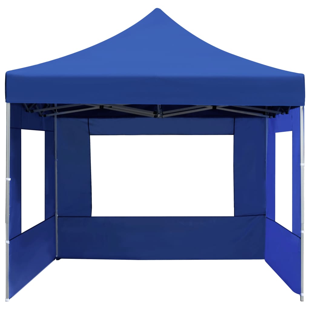 Gazebo Professionale Pieghevole Pareti Alluminio 4,5x3m Blu 45497