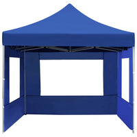 Gazebo Professionale Pieghevole Pareti Alluminio 4,5x3m Blu 45497
