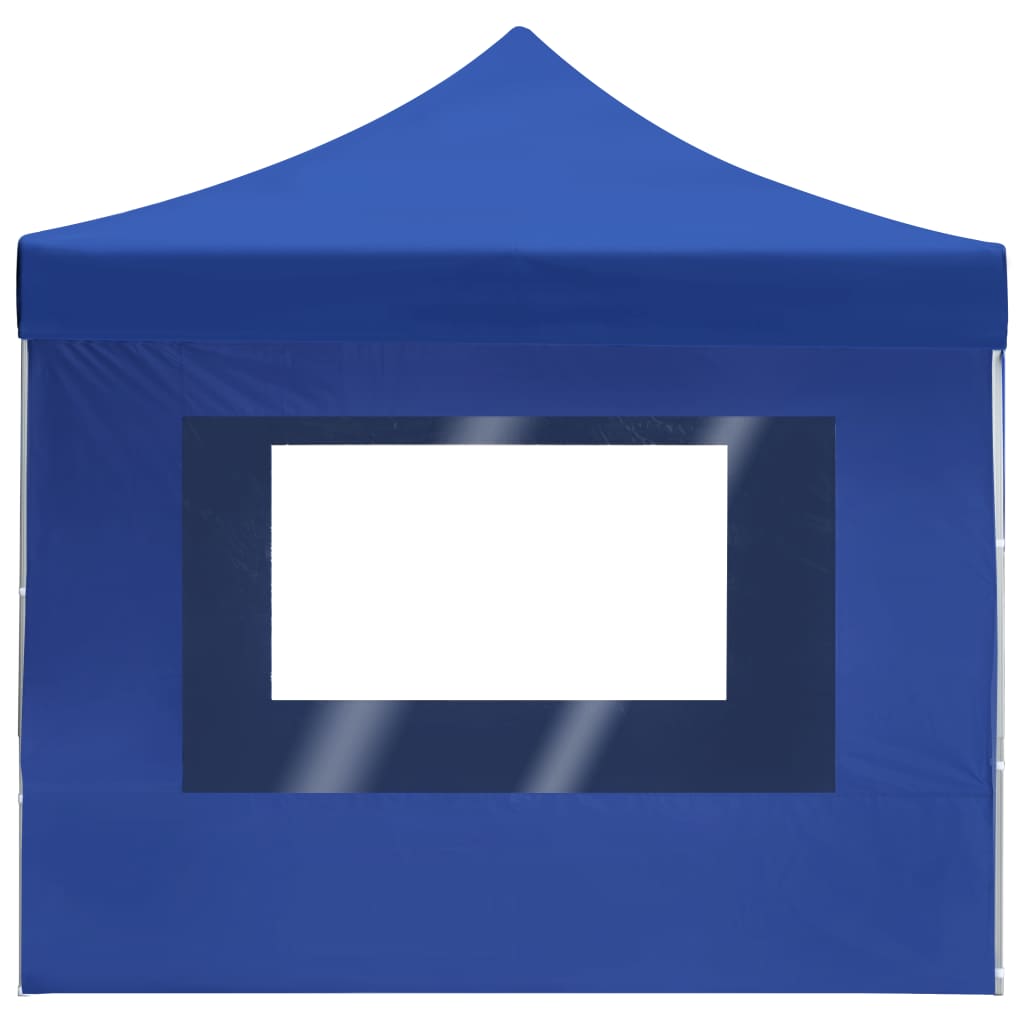 Gazebo Professionale Pieghevole Pareti Alluminio 4,5x3m Blu 45497