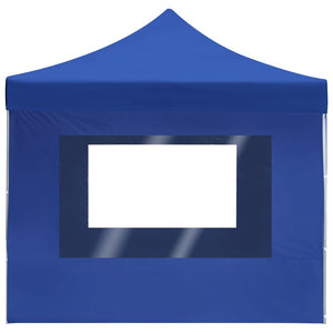 Gazebo Professionale Pieghevole Pareti Alluminio 4,5x3m Blu 45497