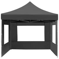 Gazebo Pieghevole con Pareti in Alluminio 4,5x3m Antracite 45498
