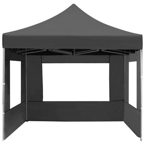 Gazebo Pieghevole con Pareti in Alluminio 4,5x3m Antracite 45498