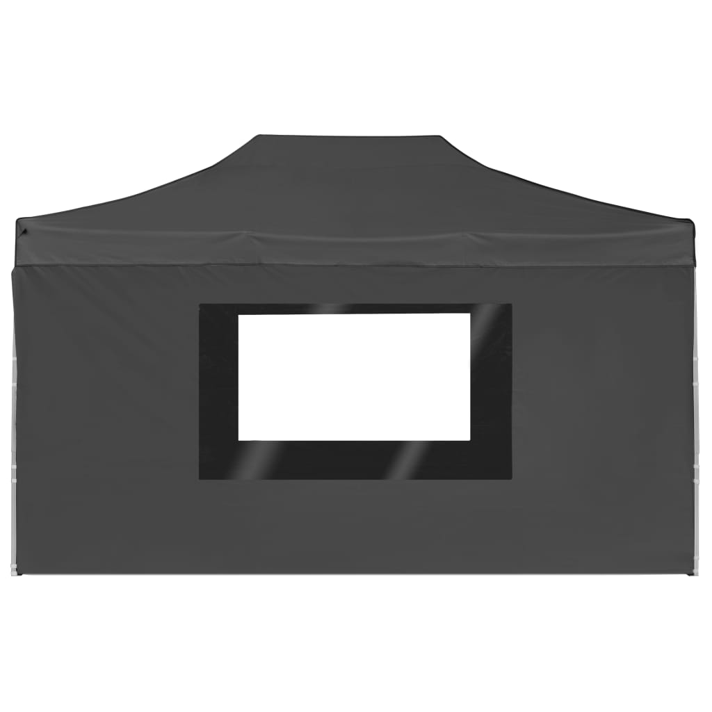 Gazebo Pieghevole con Pareti in Alluminio 4,5x3m Antracite 45498
