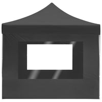Gazebo Pieghevole con Pareti in Alluminio 4,5x3m Antracite 45498