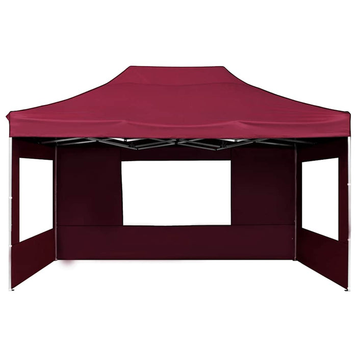 Gazebo Professionale Pieghevole Alluminio Pareti 4,5x3m Rosso 45499