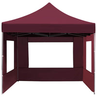 Gazebo Professionale Pieghevole Alluminio Pareti 4,5x3m Rosso 45499