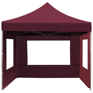 Gazebo Professionale Pieghevole Alluminio Pareti 4,5x3m Rosso 45499