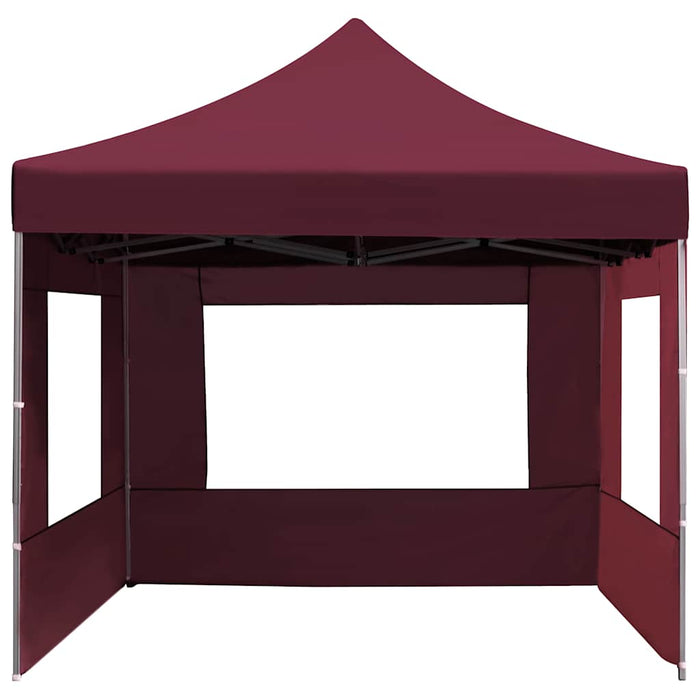 Gazebo Professionale Pieghevole Alluminio Pareti 4,5x3m Rosso 45499