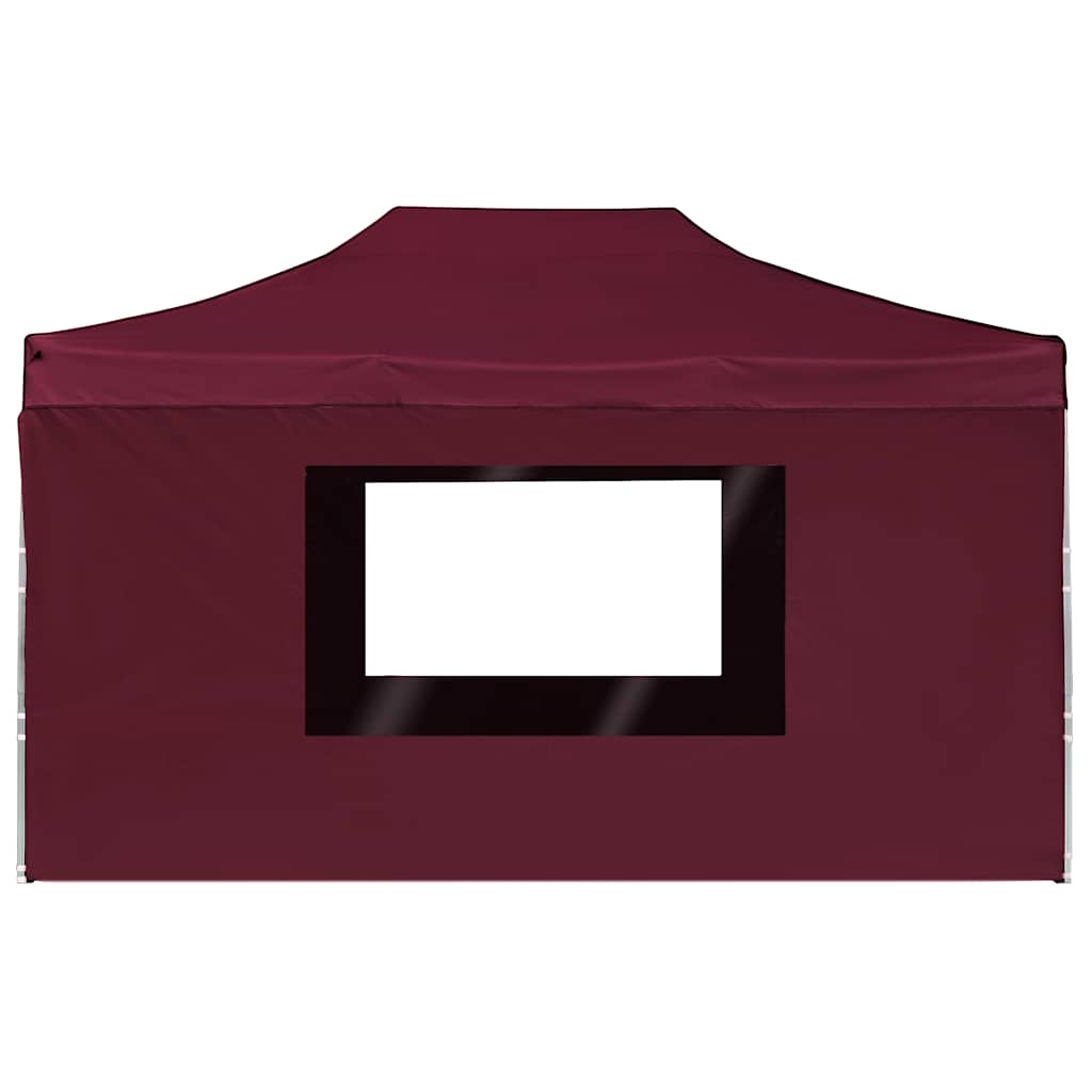 Gazebo Professionale Pieghevole Alluminio Pareti 4,5x3m Rosso 45499